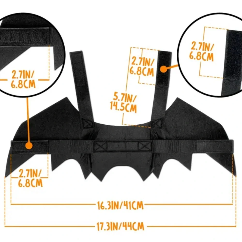 Black Bat Wings Costume for Cats